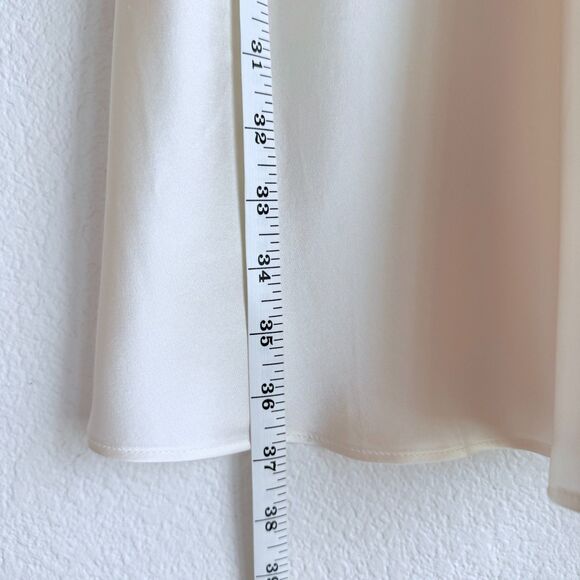 NWT Etam Milky Washable Silk Lace Detail Slip Chemise Nightie in Pearl Size S - Picture 13 of 14